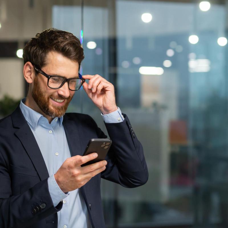Business man with phone